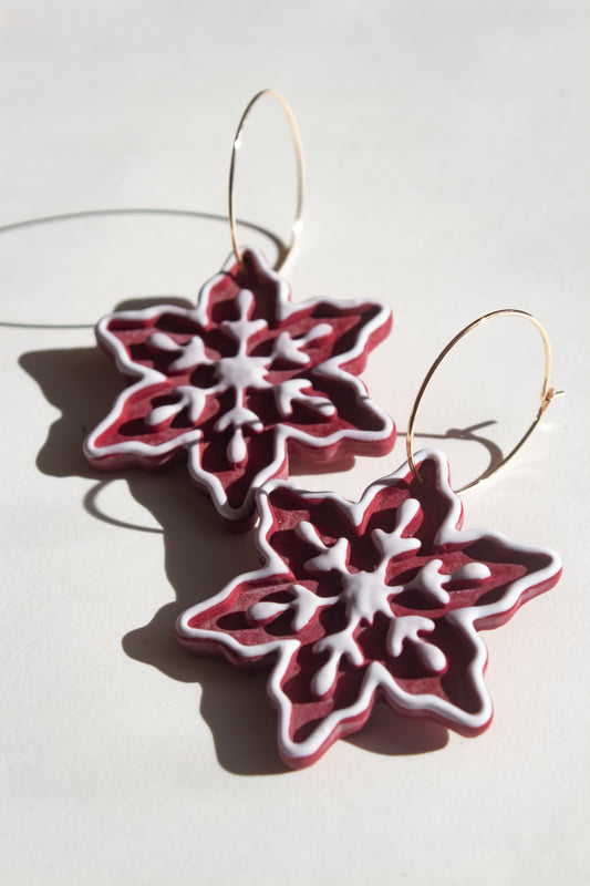 Folk Snowflakes | Cranberry