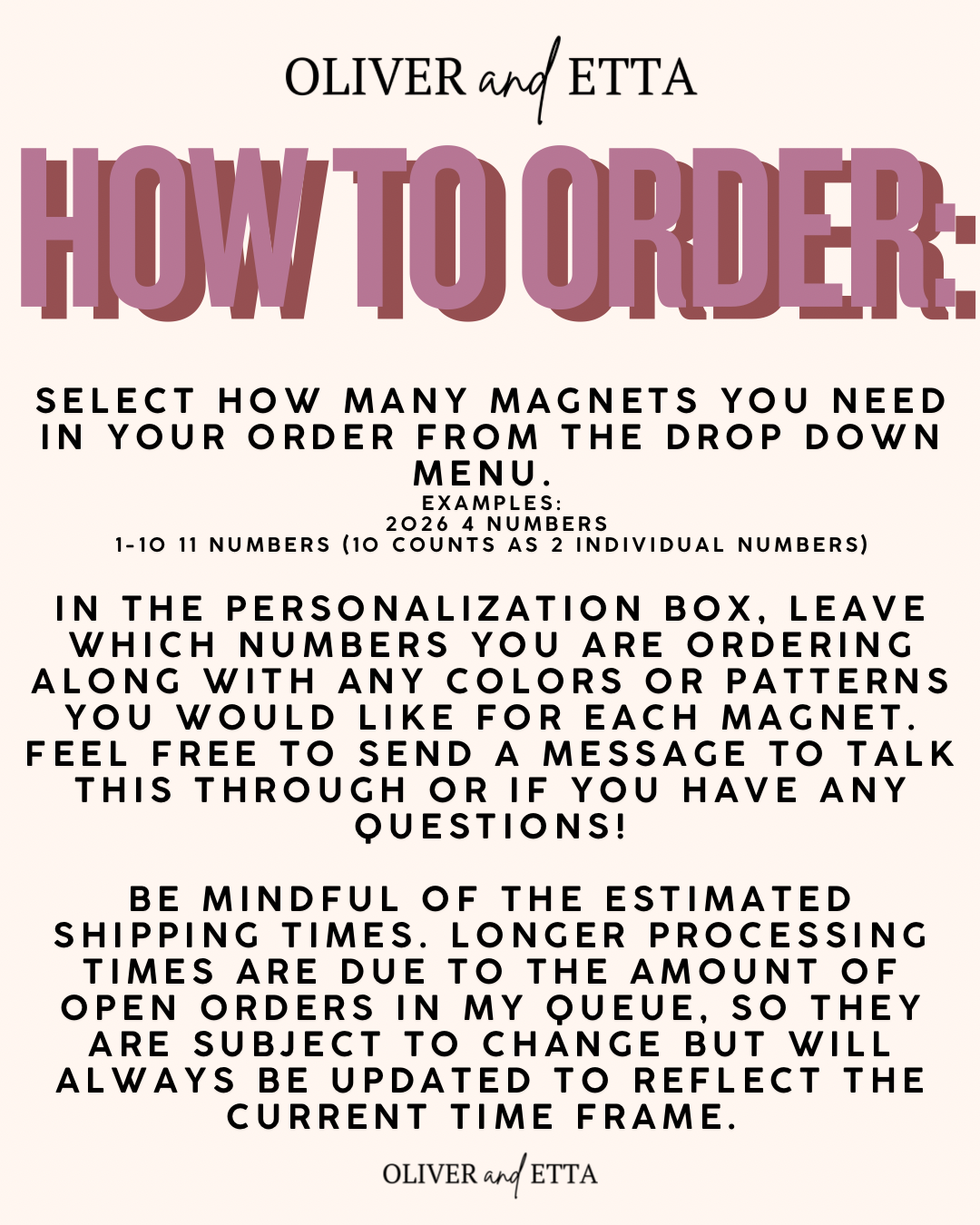 Custom Number Magnets