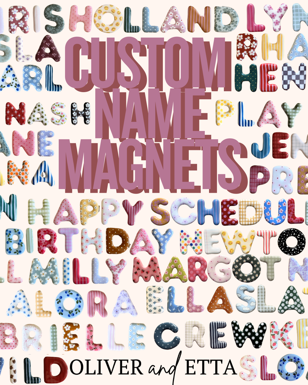 Custom Name Magnets