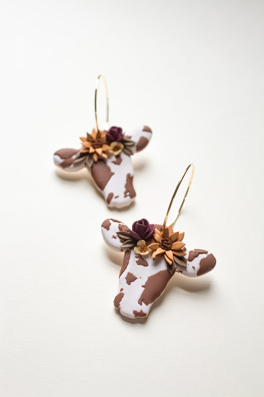 Floral Cow Hoops