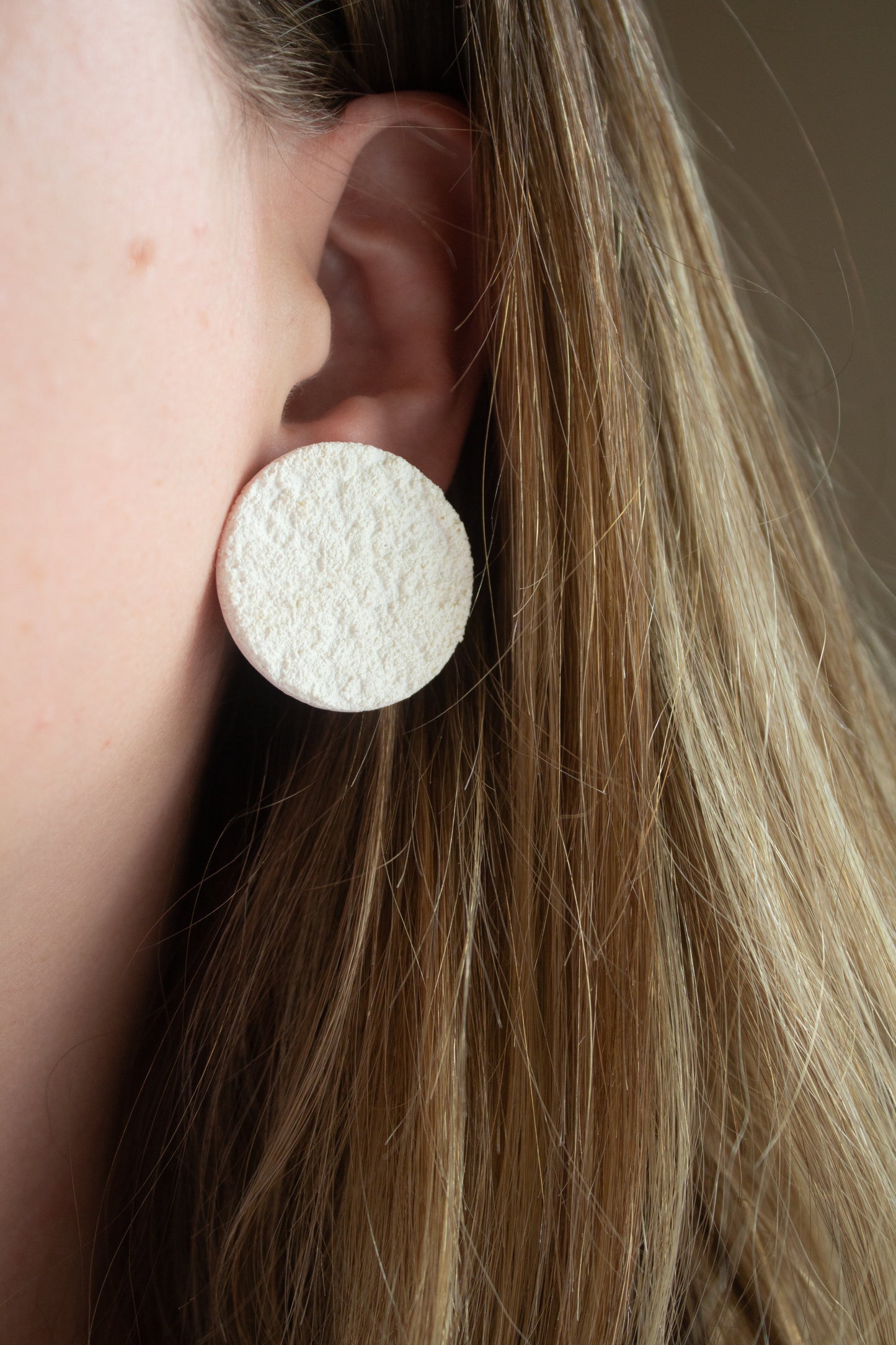 OOAK Neutral Stone | Button Studs